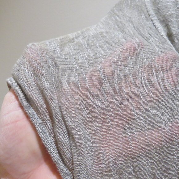 MARGARET O'LEARY 100% Linen Loose Fit Cowl Neck To Neutral Tan Beachy - Size S - Picture 8 of 12